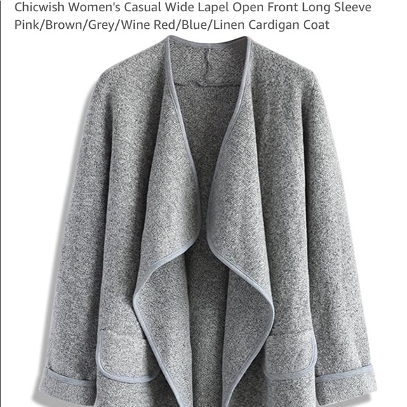 NWT Chickwish Linen Wide Lapel Open Cardigan 1X - Picture 7 of 7